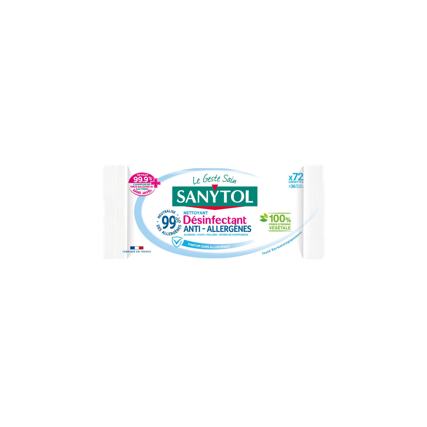 Sanytol anti -allergen disinfectant wipes -J24