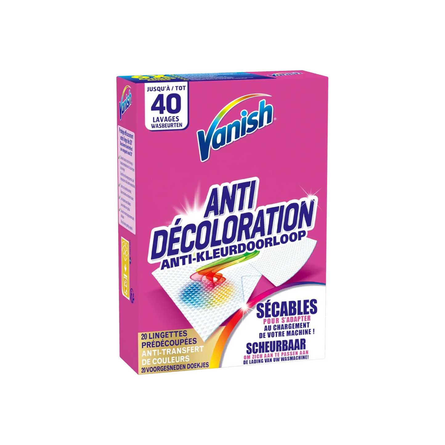 VANISH Lingettes anti décoloration x20 -J33