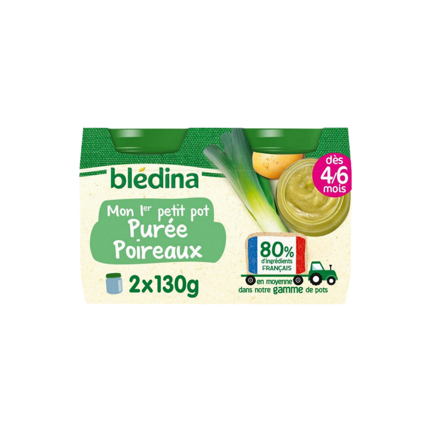Bledina Pats Puree leek 2x130g -d11