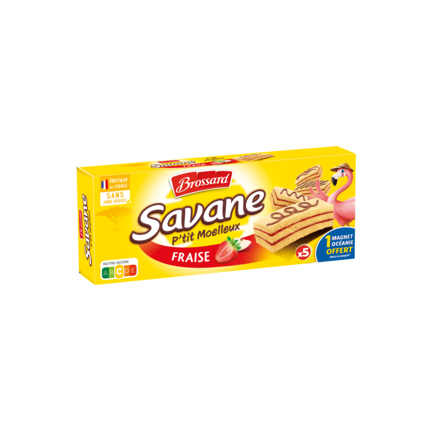 BROSSARD Savane p’tit moelleux fraise x5 135g -A54