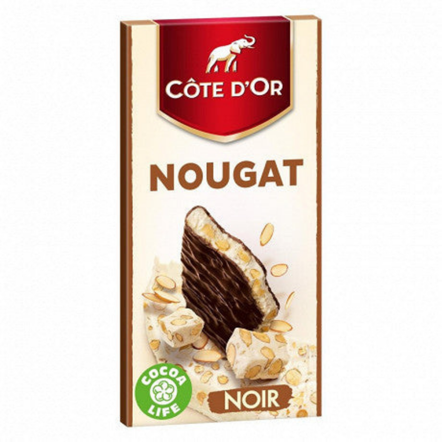 COTE D'OR Tablette Nougat 130g -B43