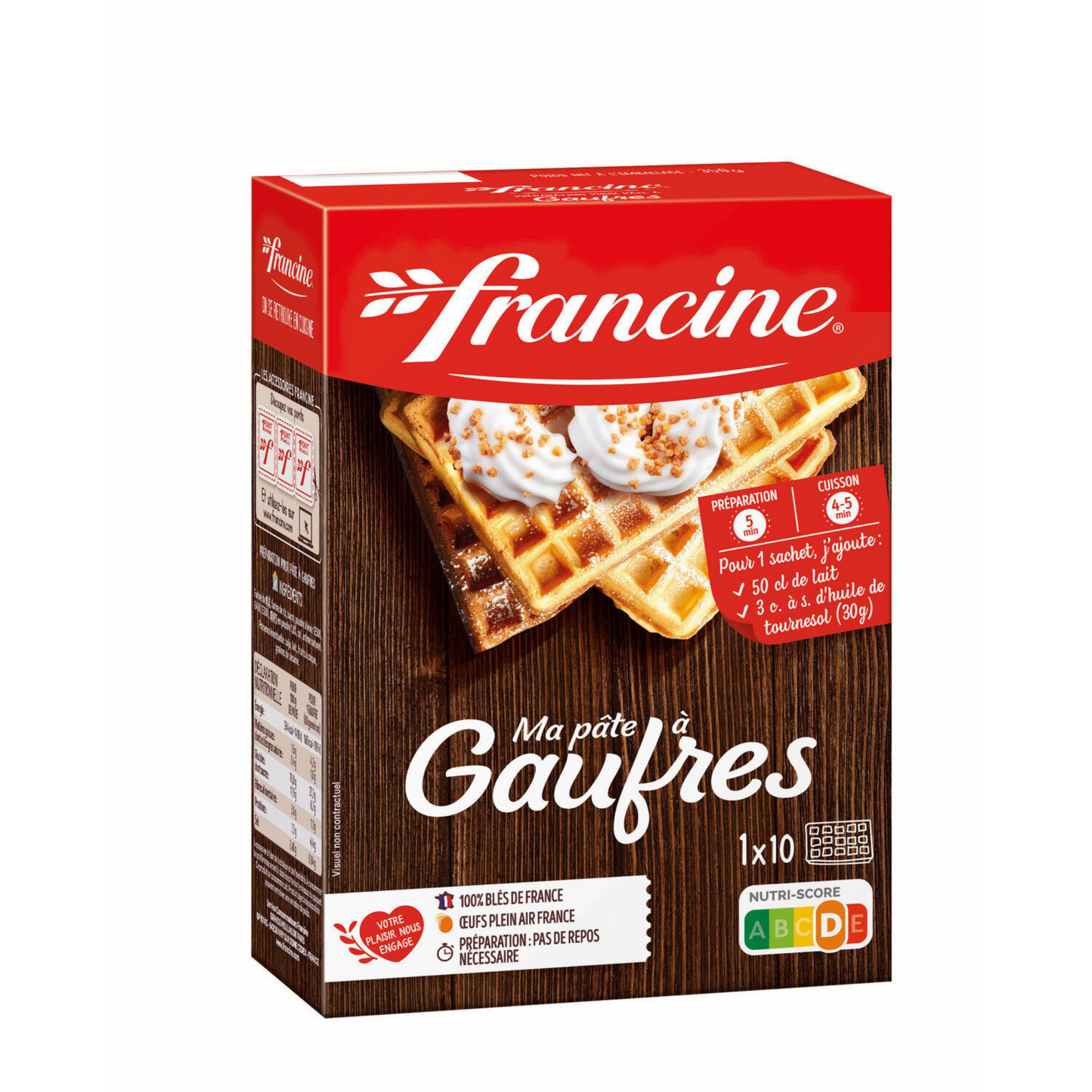 FRANCINE Préparation gâteau pâte à gaufres 350g -E124
