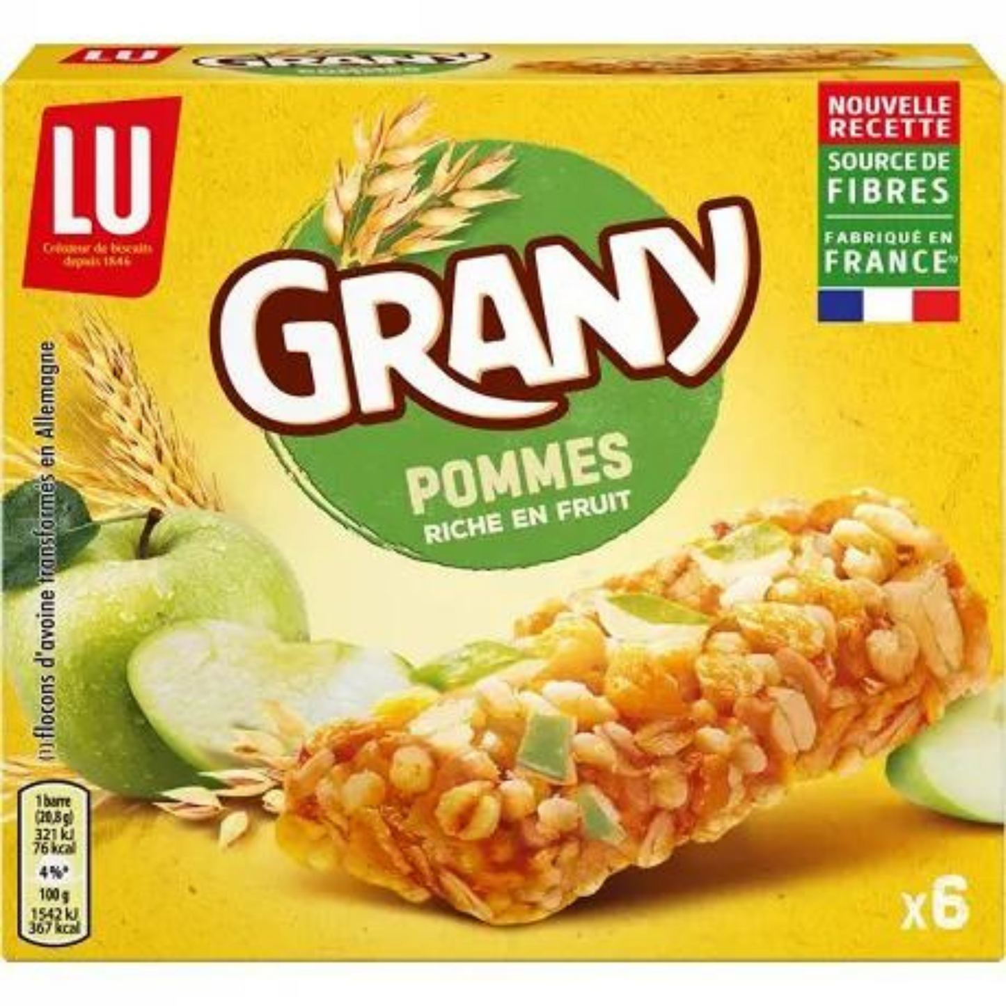 GRANY Barres céréales et pommes vertes 125g -D51