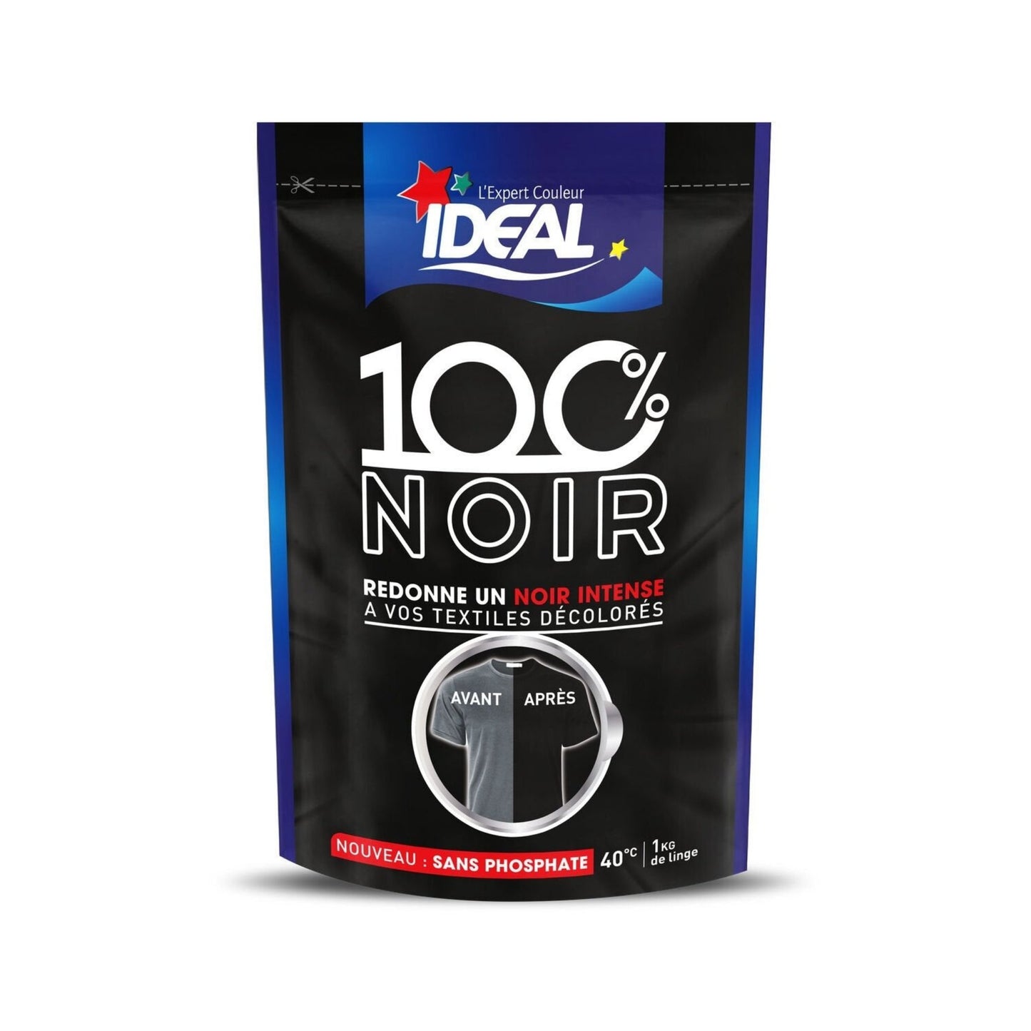 IDEAL Teinture Textile 100% Noir 400g -J124