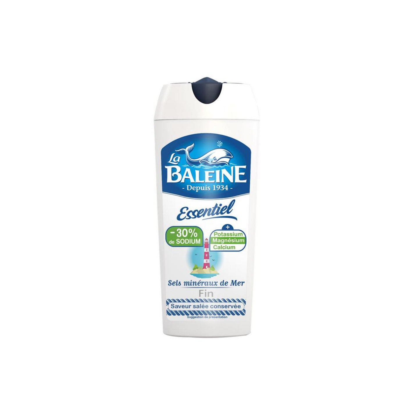 LA BALEINE Sel fin essentiel 30% de sodium en moins 125g -F111