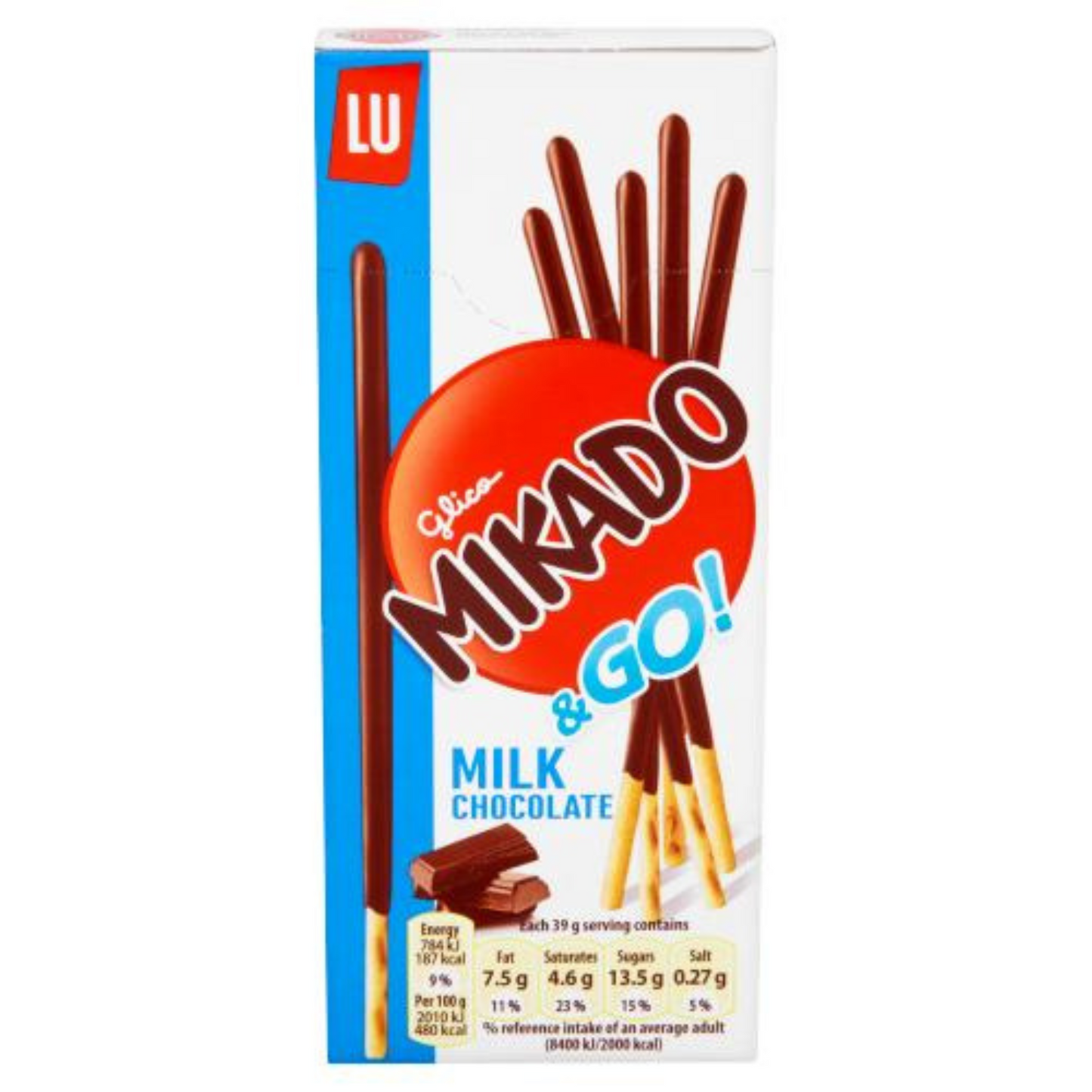 LU Biscuits bâtonnets au chocolat au lait 39g -A42