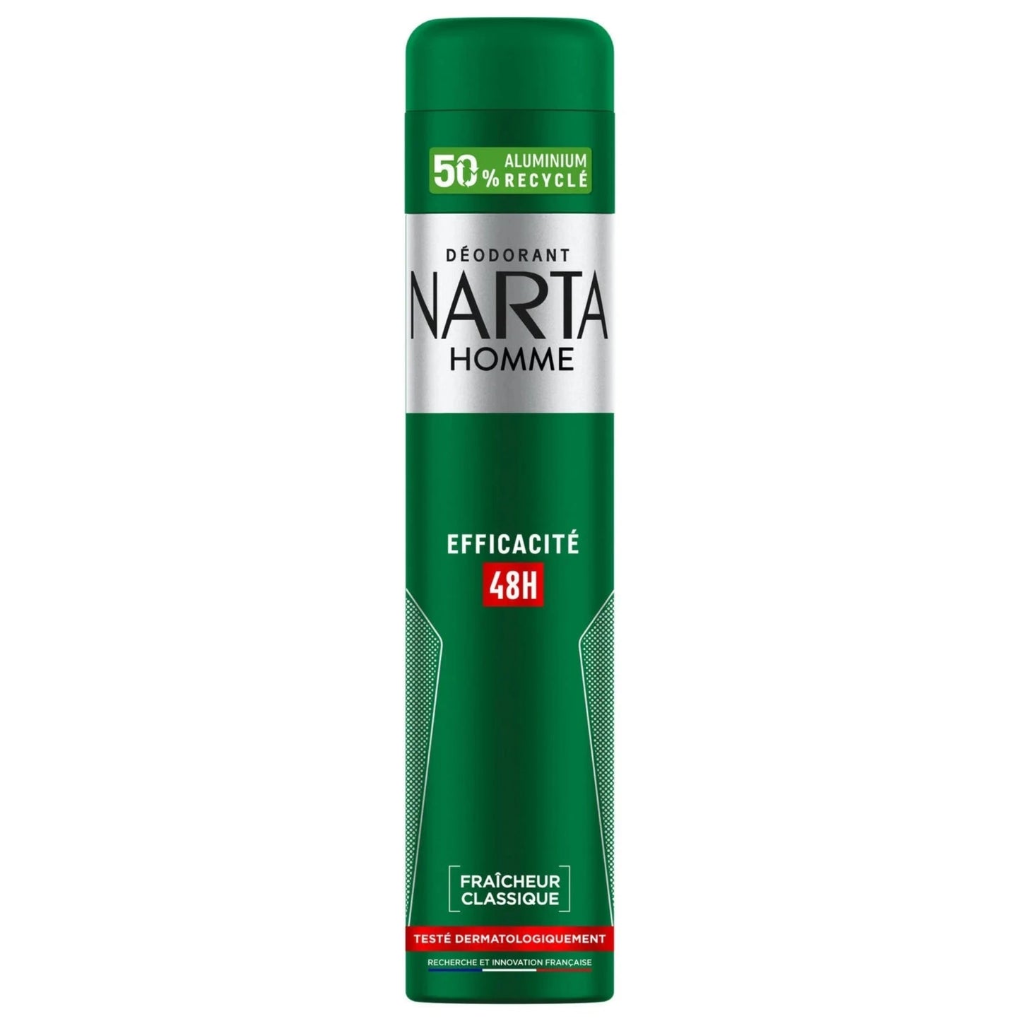 NARTA Déodorant Homme 24h Fraîcheur Classique Sans Sel d'Aluminium 200ml -K12