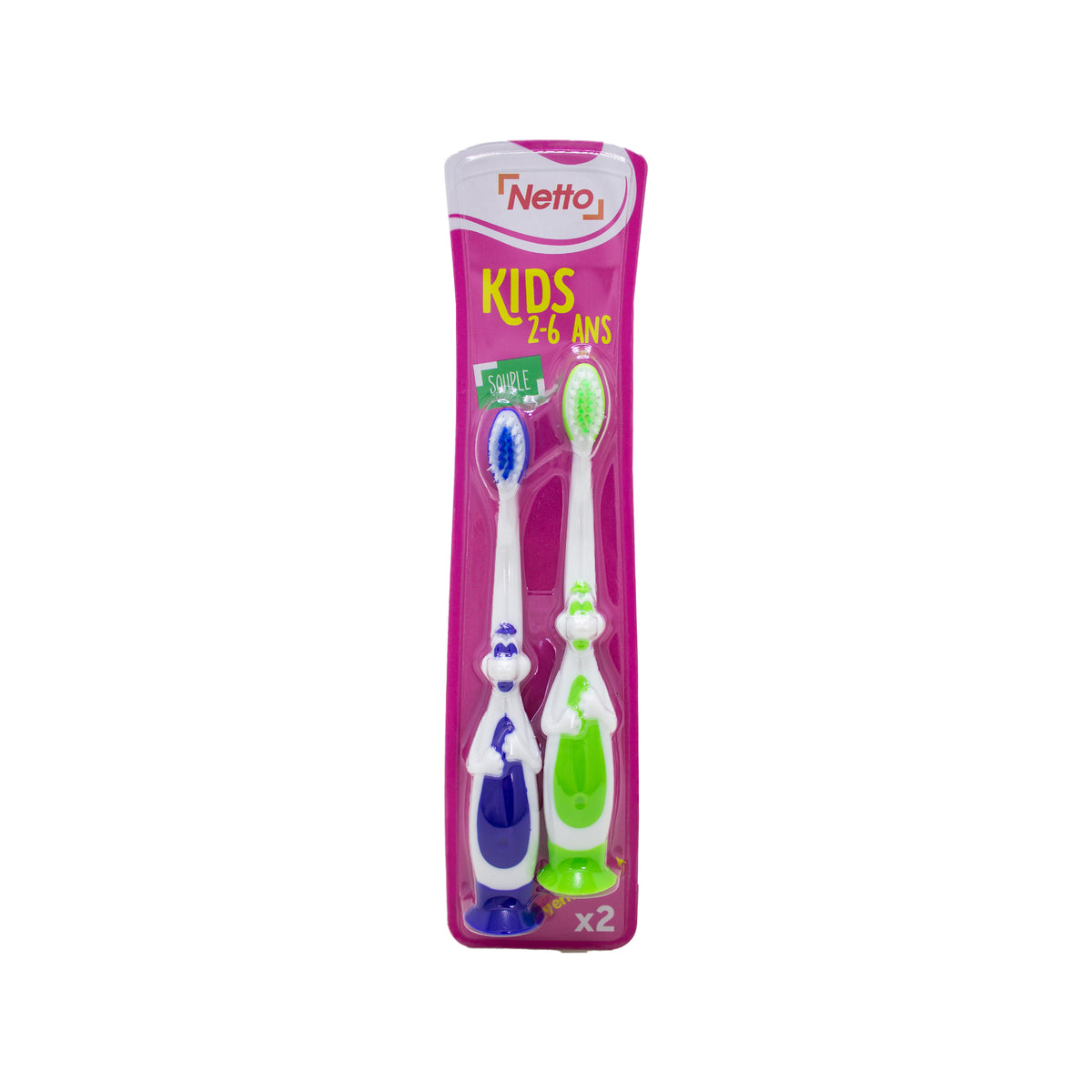 NETTO Brosse à dent enfant 26 ans souple x2 — Épicerie française Montréal | Euro-Market