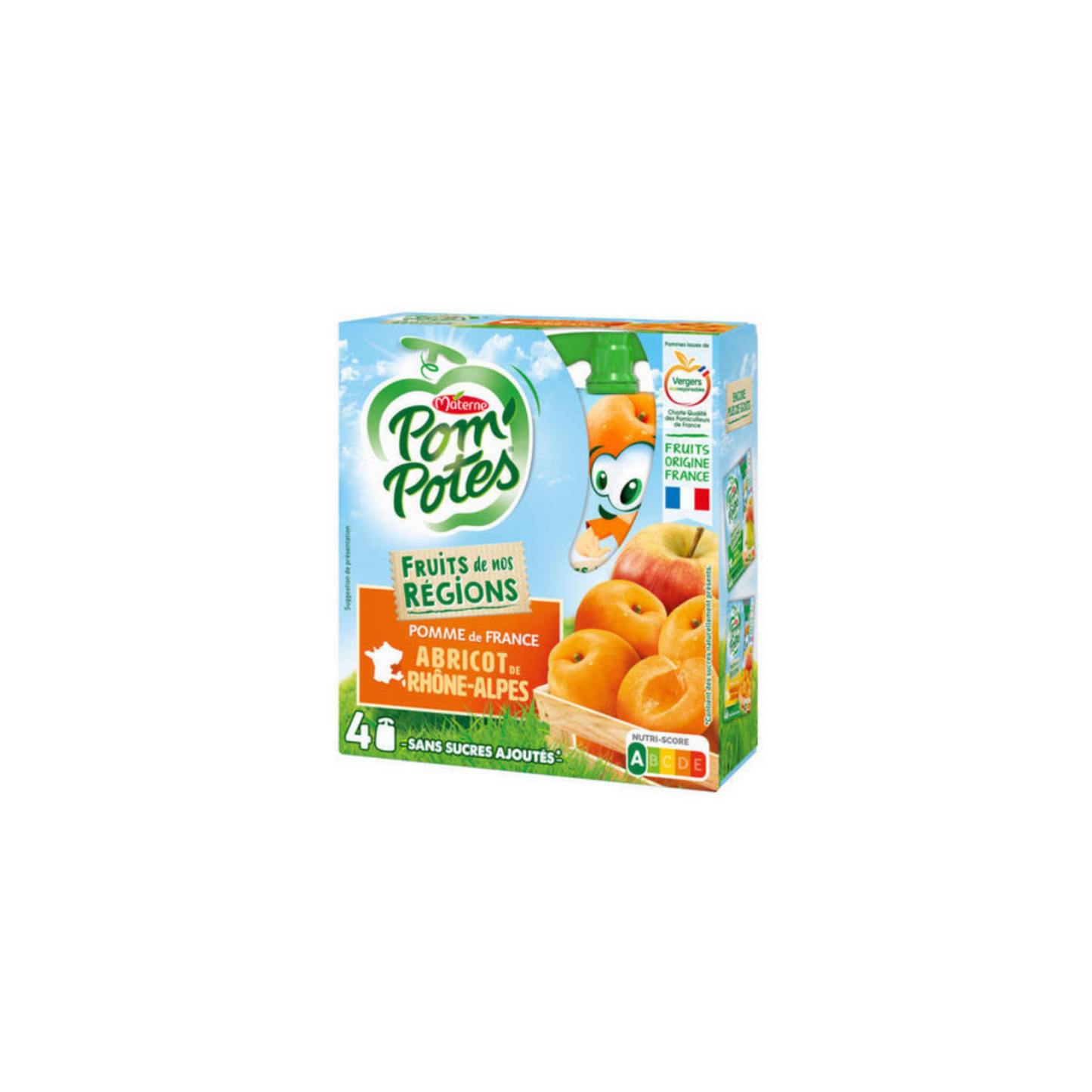 Pom'potes apple apricot 4x90g -d14