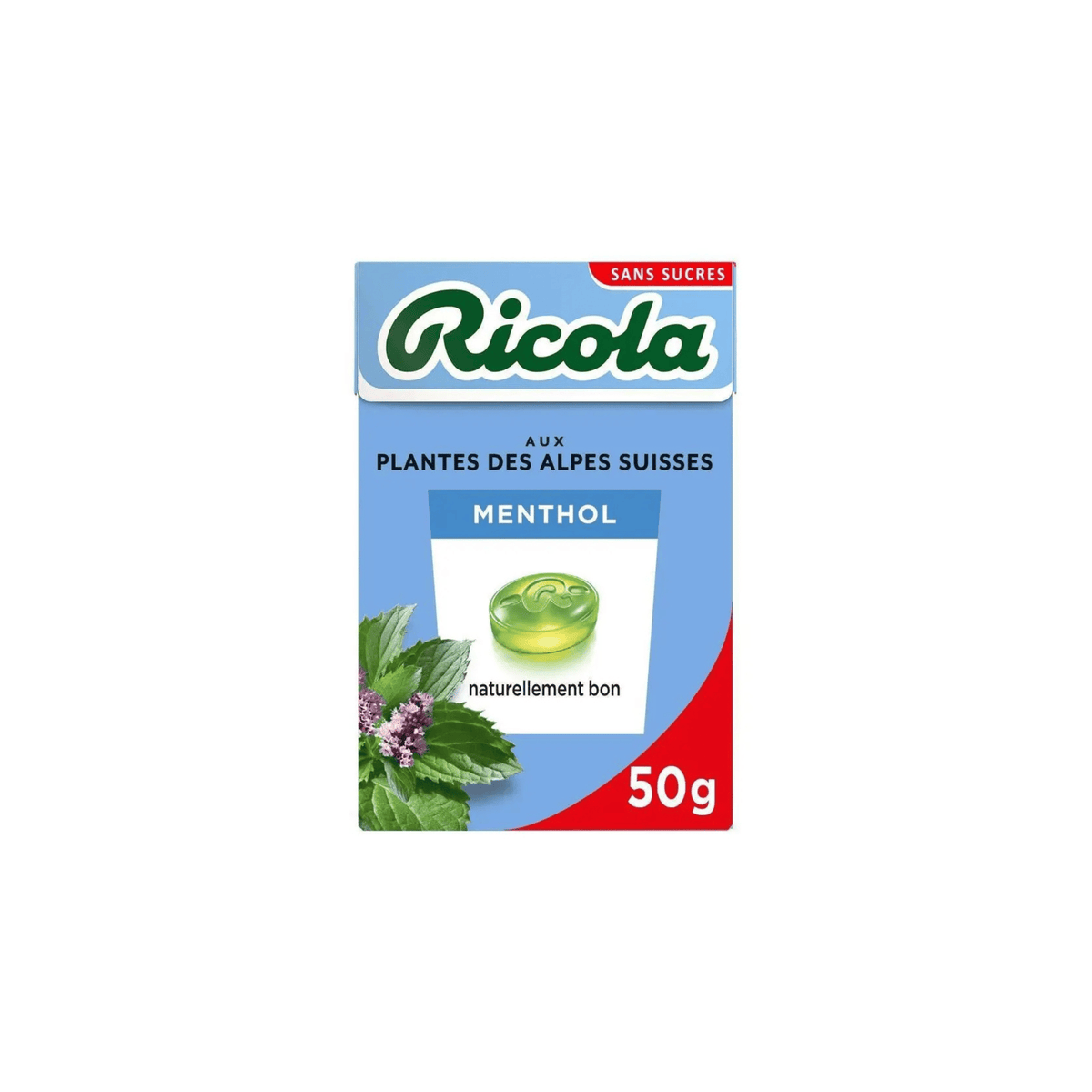 RICOLA sans sucre menthol 50g — Épicerie française Montréal | Euro-Market