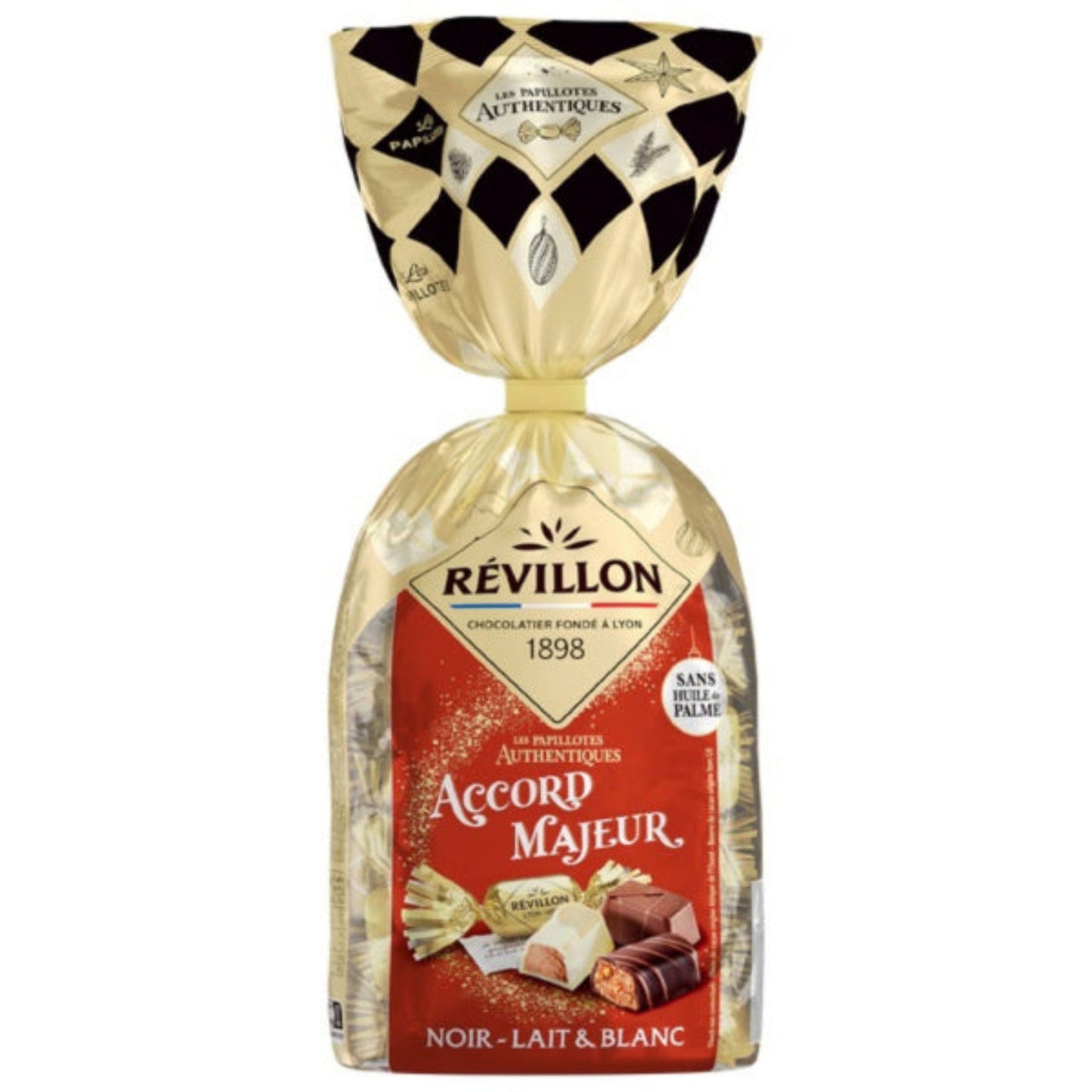 REVILLON Authentiques Papillotes Chocolat noir lait blanc 360g -P