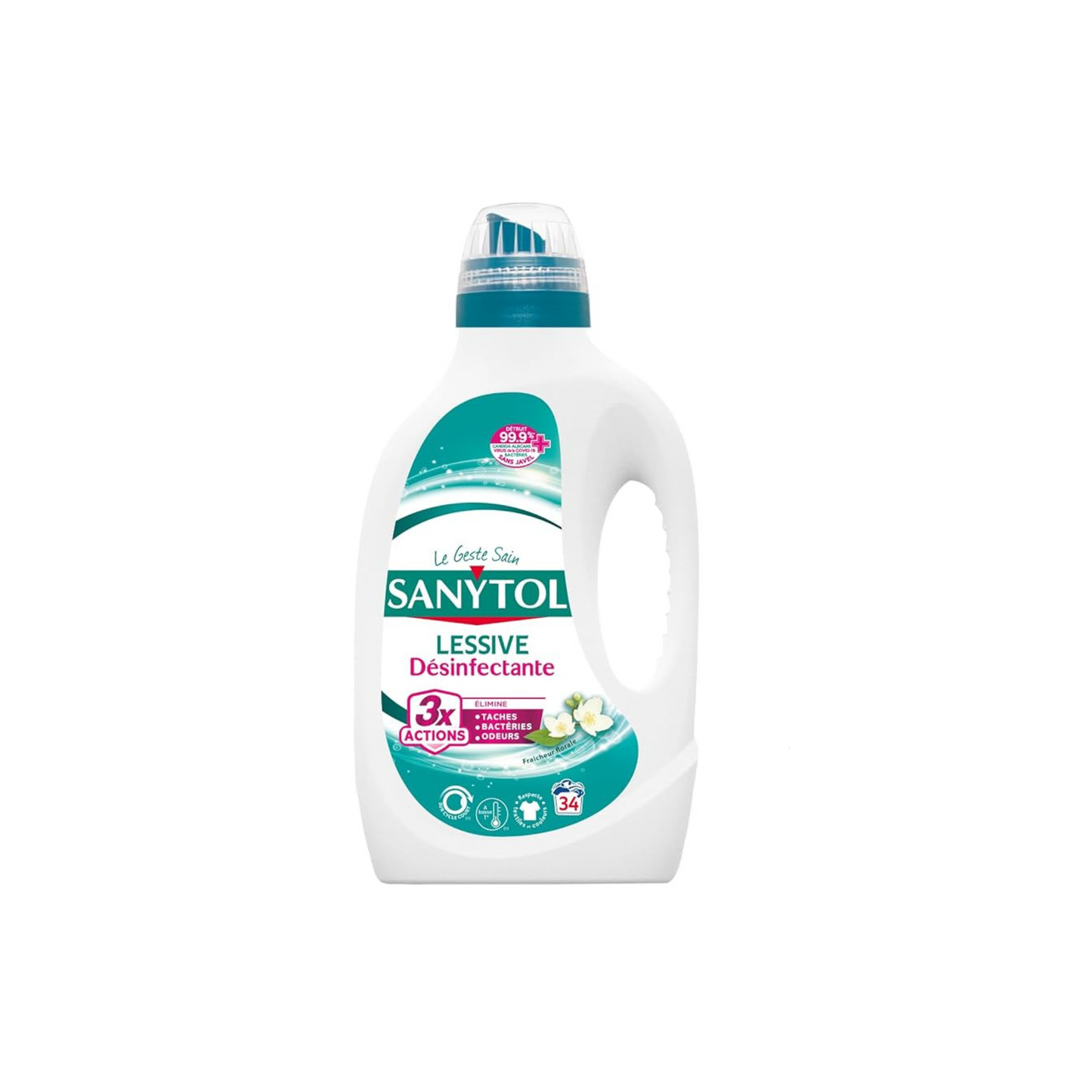 SANYTOL Lessive Desinfectant Fraicheur Florale 34D 1.7l -J22