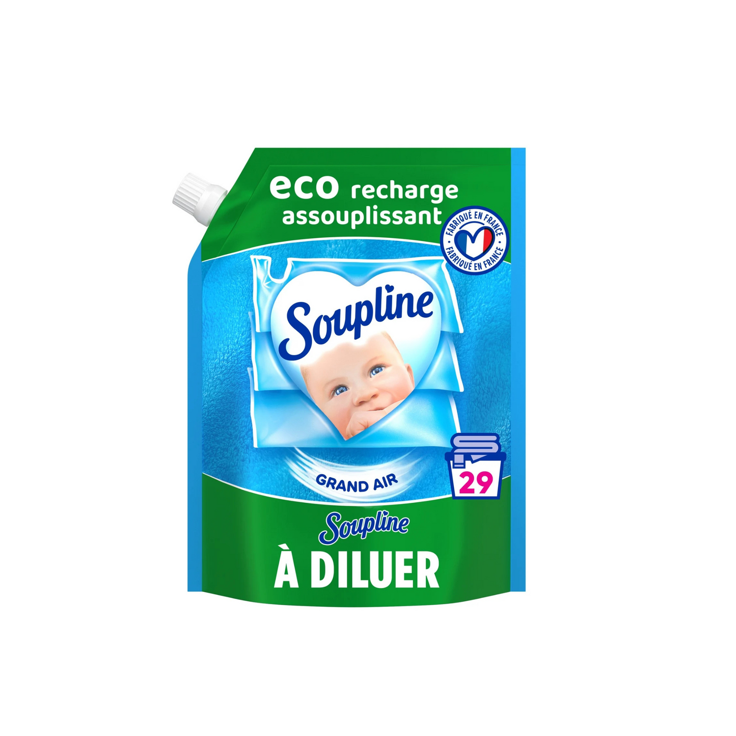 SOUPLINE Adoucissant Concentré Grand air 29D 600ml -K33