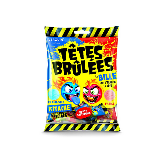TÊTES Brûlées Paint Billes Bonbon Acidulés Fraise/Framboise Kitache 135g -B124/90