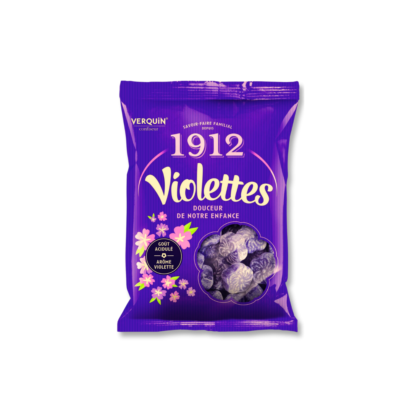 VERQUIN Bonbons Violettes goût acidulé 150g -B83