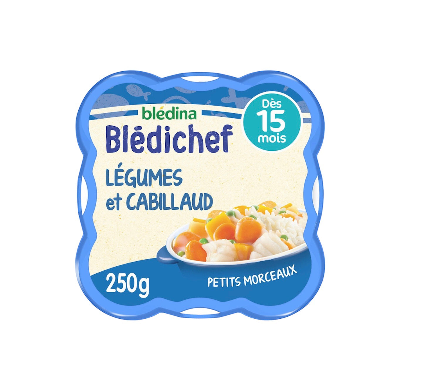 EURO MARKET  bledina plat bebe des 15 mois mijote de legumes fondants et  cabillaud bledichef 250g – Euro-Market