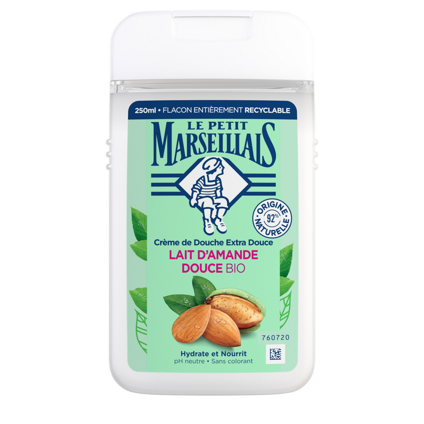LE PETIT MARSEILLAIS Gel douche Xtra Doux Lait d'Amande Douce 250ml -Z13