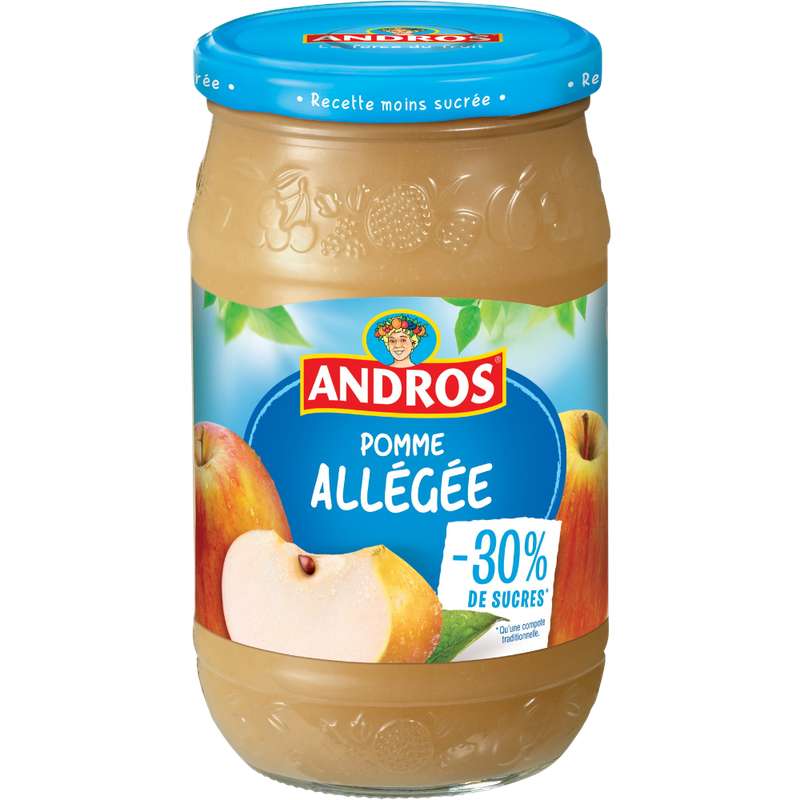 Andros compote lighter apple -30% sugar 730g -d33