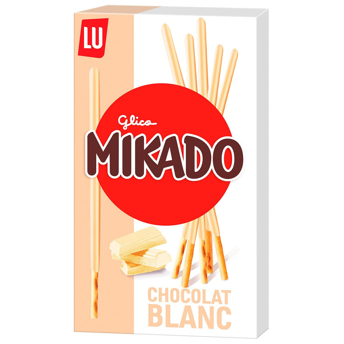 LU Biscuits nappés au chocolat blanc Mikado 70g -A102