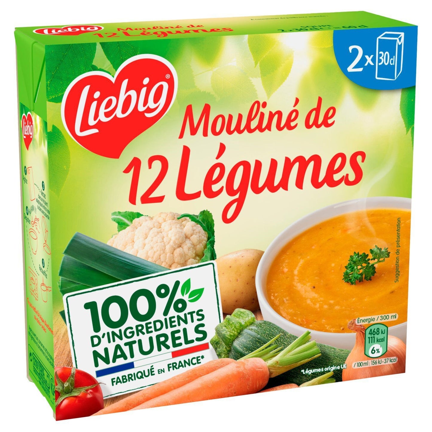 LIEBIG Mouliné de 12 légumes 2x30cl -G21/20