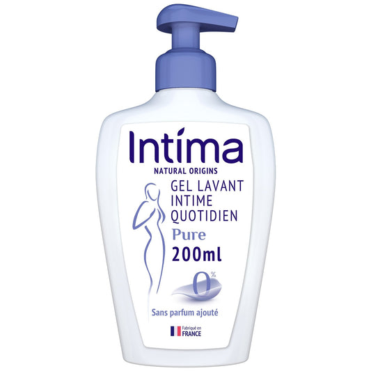 INTIMA Gel Douche Intime Natural Pure sans Parfum Ajouté Usage Quotidien 200ml -J62