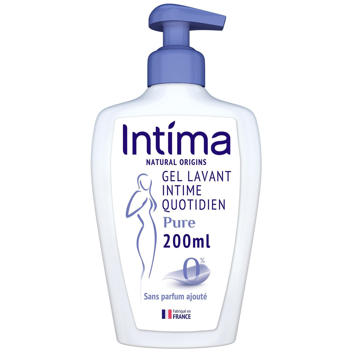 INTIMA Gel Douche Intime Natural Pure sans Parfum Ajouté Usage Quotidien 200ml -J64