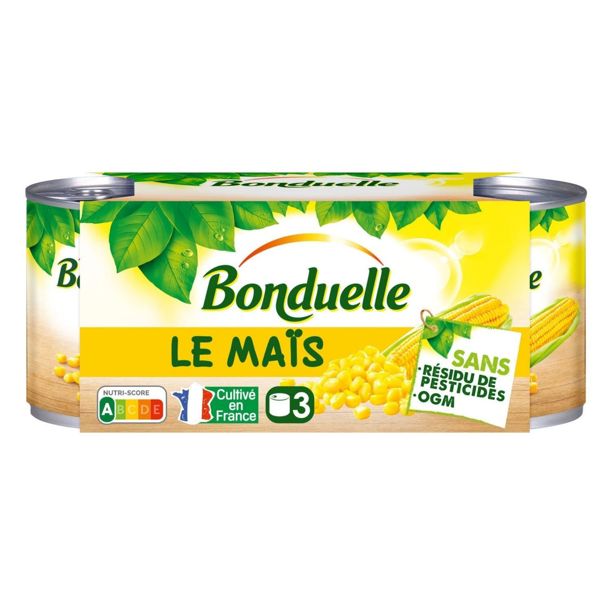 BONDUELLE Maïs sans résidu de pesticides 520g -I60