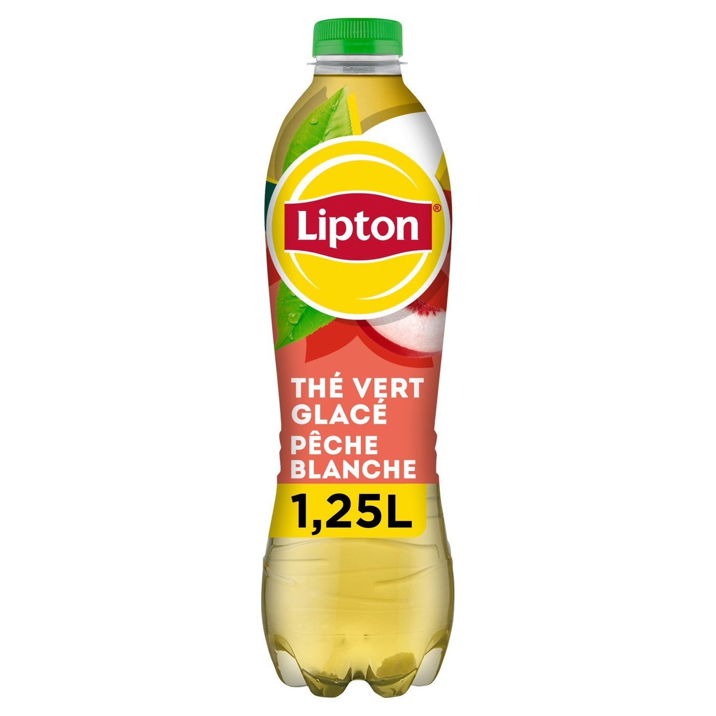 LIPTON Boisson au thé vert glacé saveur Pêche blanche 1.25L -E34