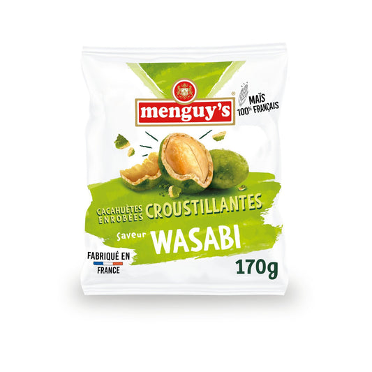 MENGUY'S Cacahuètes enrobées croustillantes Wasabi 170g -H63