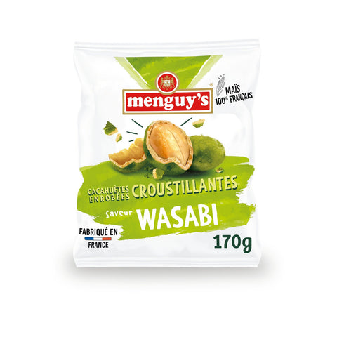 MENGUY'S Cacahuètes enrobées croustillantes Wasabi 170g -H82