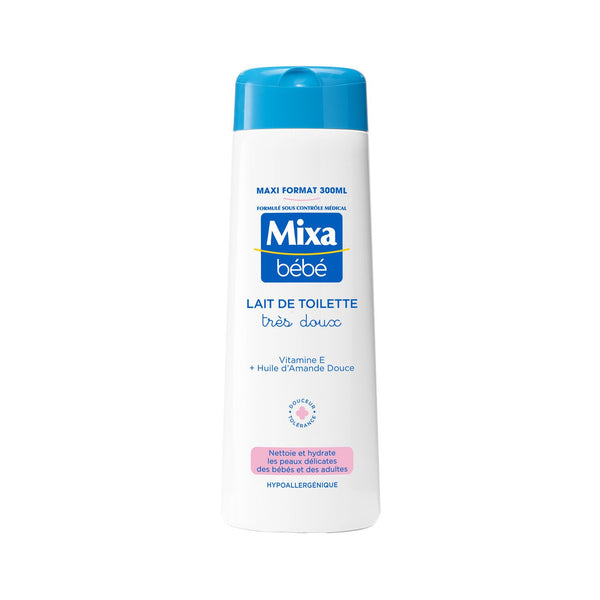 Mixa bébé shampoing très doux 300ml + Lait de toilette très doux 300ml. 