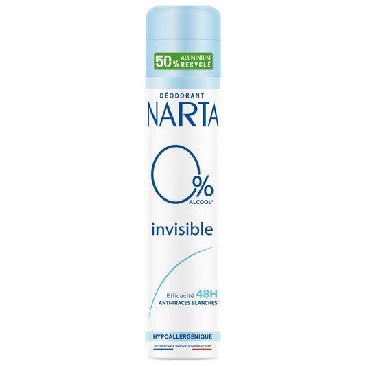 NARTA Déodorant Invisible AntiTraces Blanches 200ml -K12