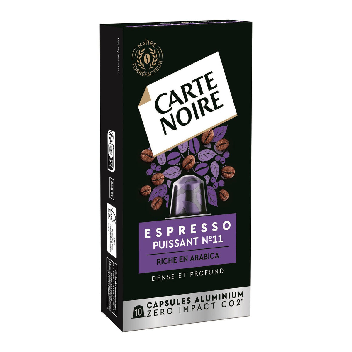 CARTE NOIRE Espresso puissant n°11 type nespresso 10 capsules 53g -F124