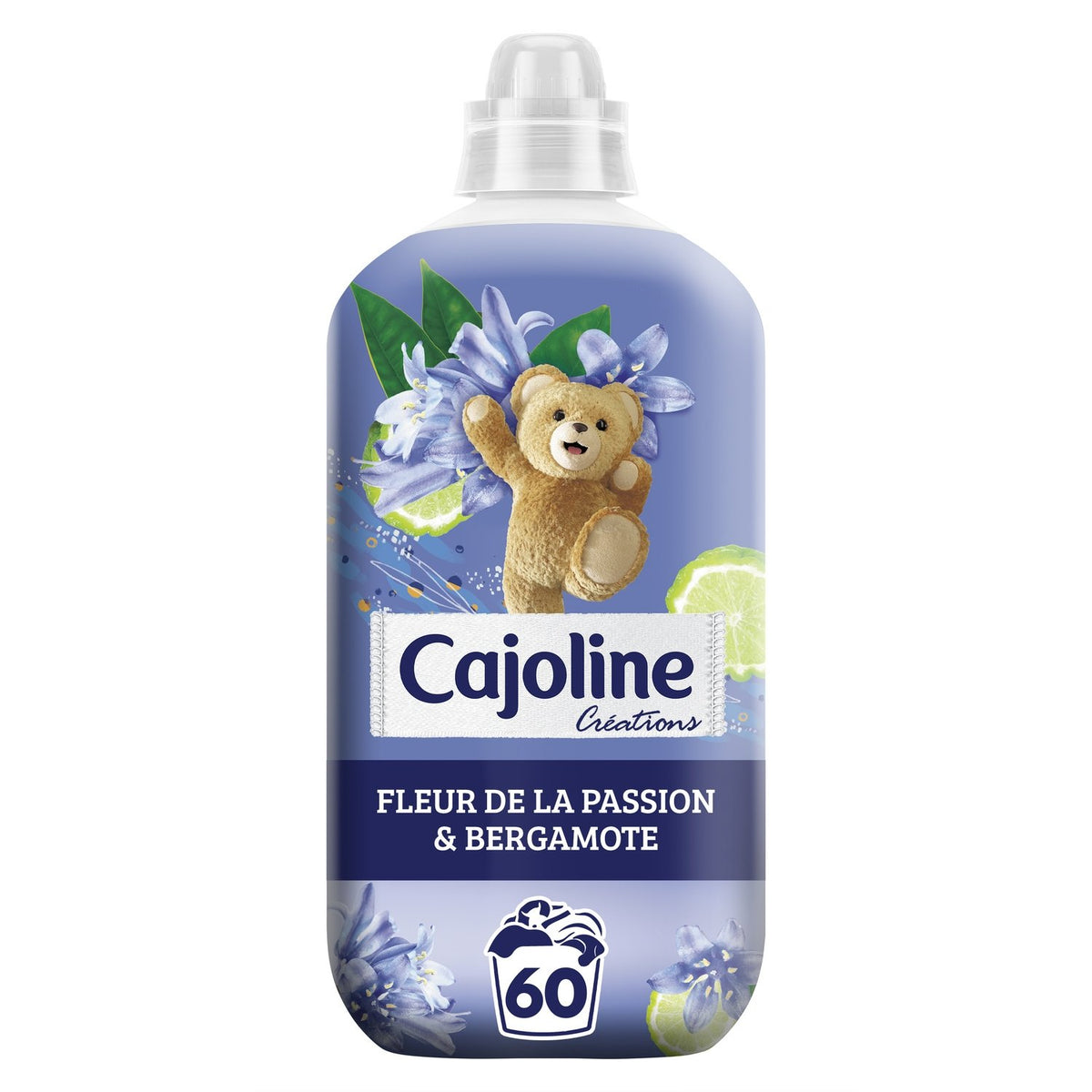 CAJOLINE Adoucissant Fleur De La Passion & Bergamote Créations 60 doses 1,38L -K32