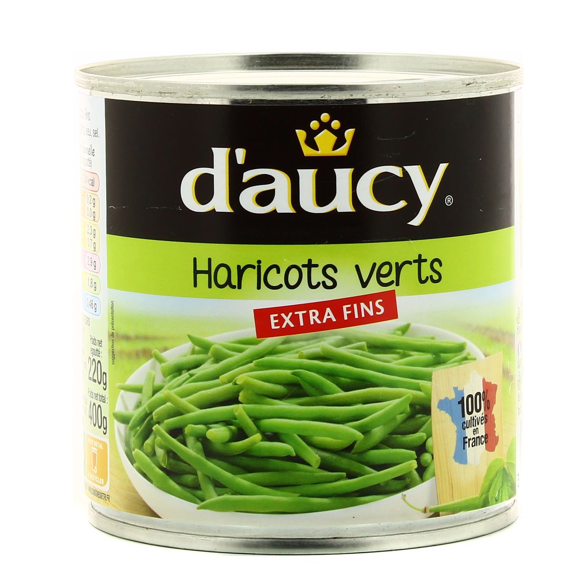 DAUCY Haricots Verts Extra Fins 1/2 Pne 220g -I21