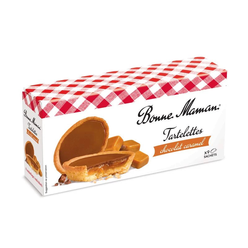 BONNE MAMAN Milk Chocolate and Caramel Tartlets 135g BBD 05/26/24 -E103 