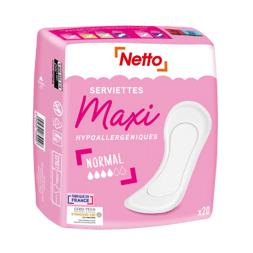 NETTO Maxi normal hygiènic towels x20 50g -J73