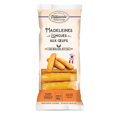 PATISSERIE TRADITION Madeleines longues aux oeufs 250g