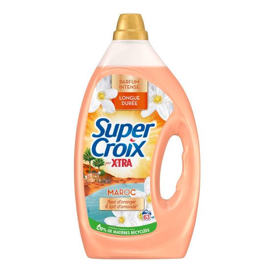 SUPERCROIX Lessive liquide Maroc fleur d'oranger & lait d'amande 42 lavages  1.89L -k51