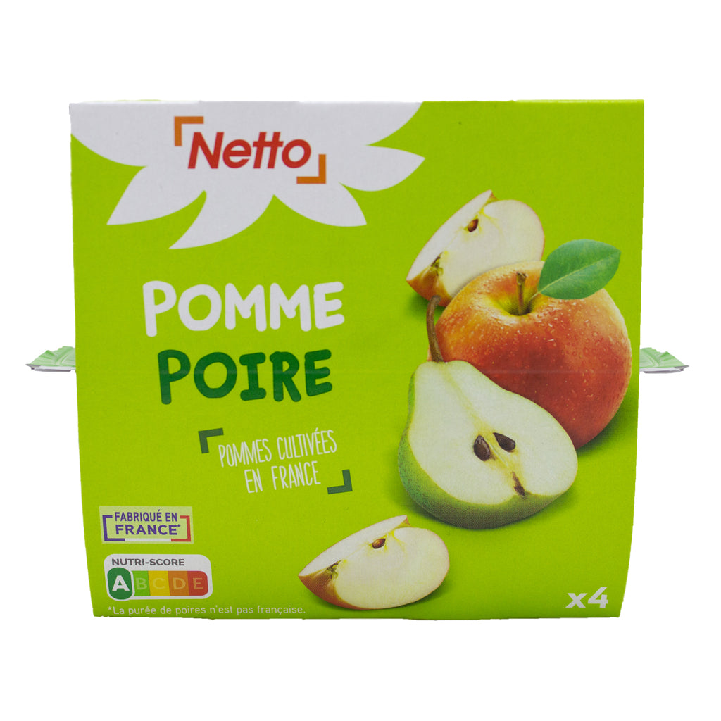 NETTO Apple Fruit Dessert Le Poire 4x100g -d32