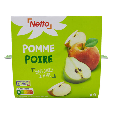 NETTO Fruit dessert apple pear 4x100g -D12