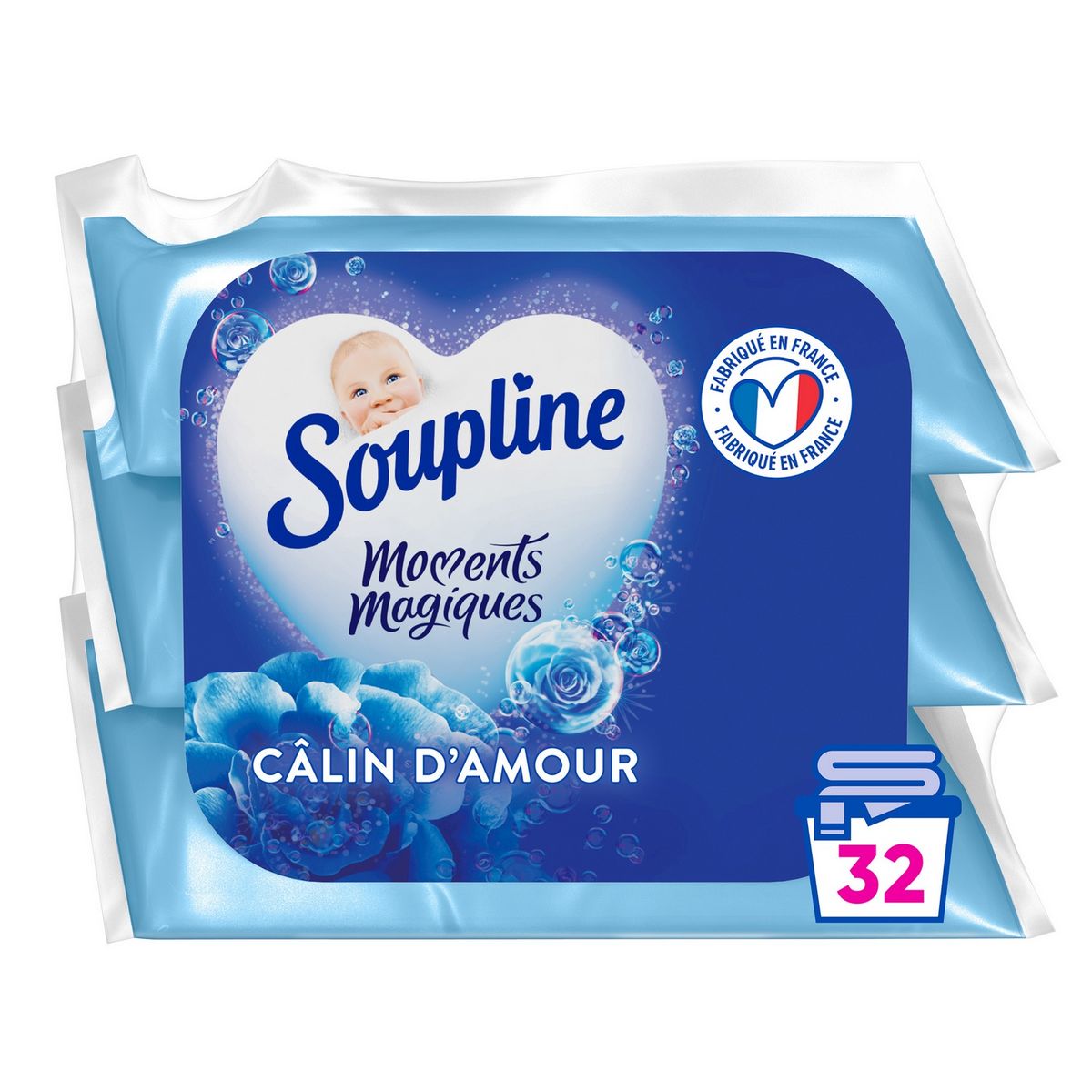 SOUPLINE Softener Concentrate Calin d'amour Refills x3 600ml J20