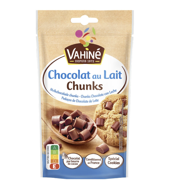 VAHINE Milk chocolate chip chunks 100g BBD 05/06/2024 -E92
