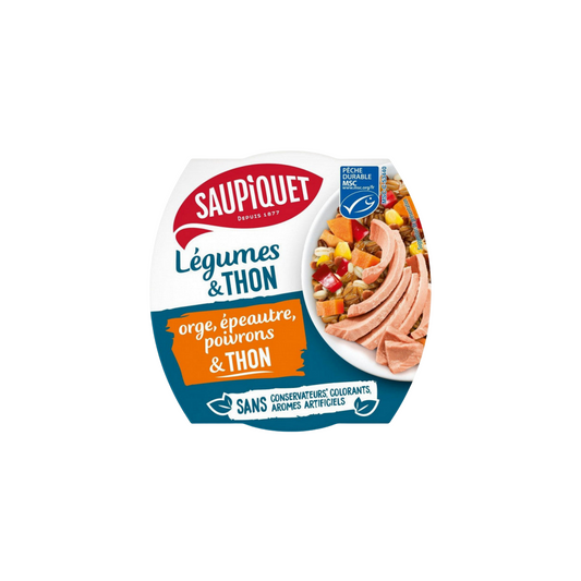 SAUPIQUET Salade orge et thon msc 160g -C13