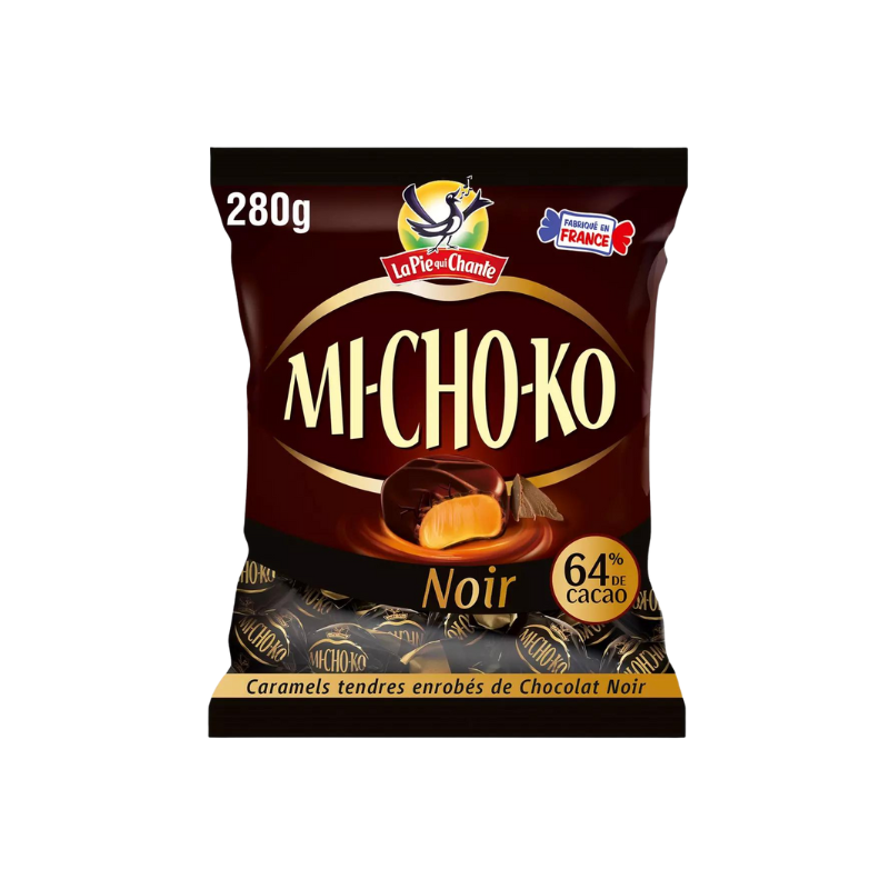 LA PIE QUI CHANTE Michoko Bonbons au caramel et au chocolat noir 199g -B134