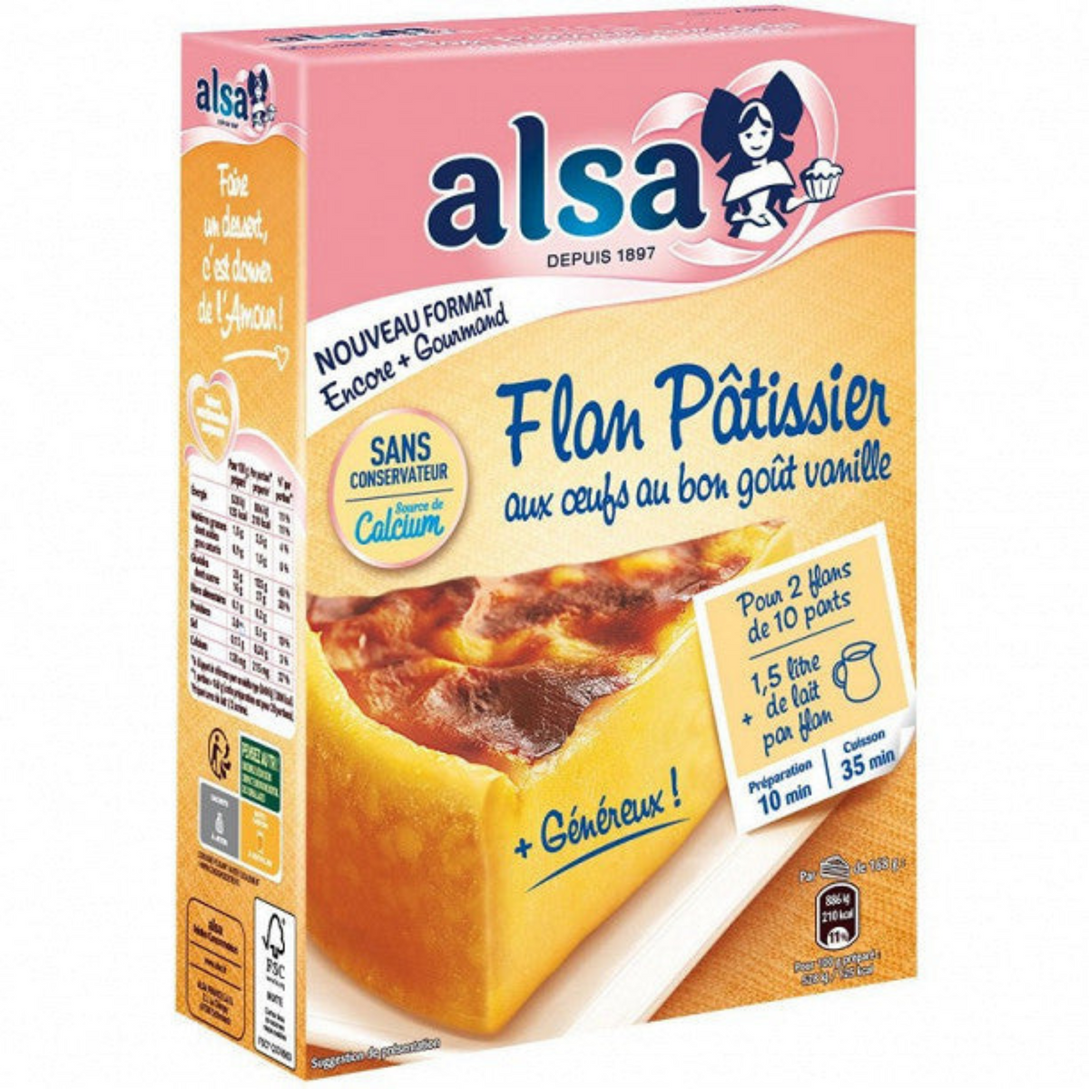 Alsa Preparation Pastry Flan 2x370g - E122