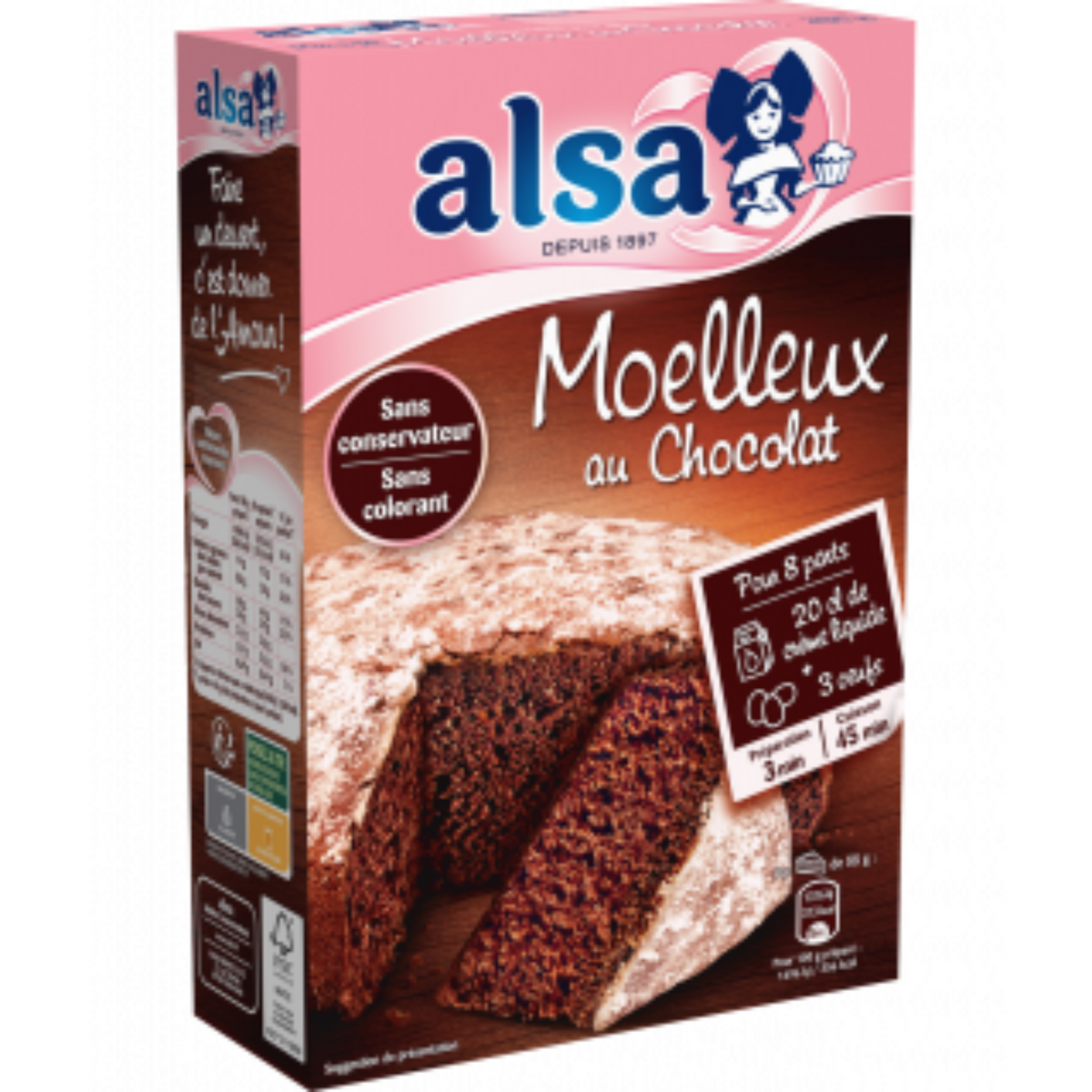 ALSA Préparation Moelleux au chocolat 435g -E133