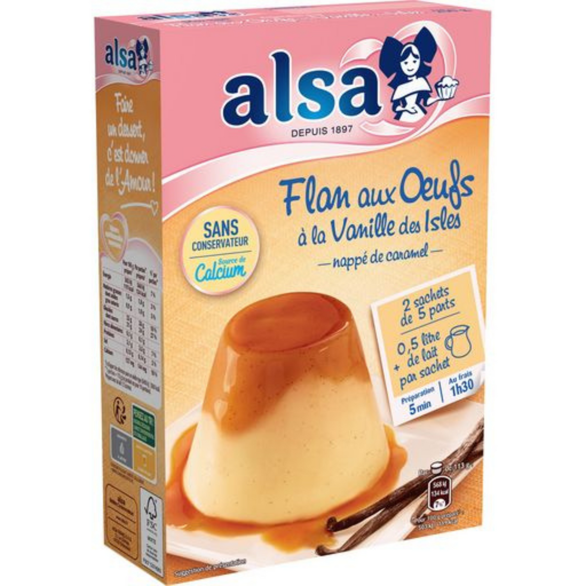 ALSA Préparation flan aux oeufs vanille des Isles 250g -E112