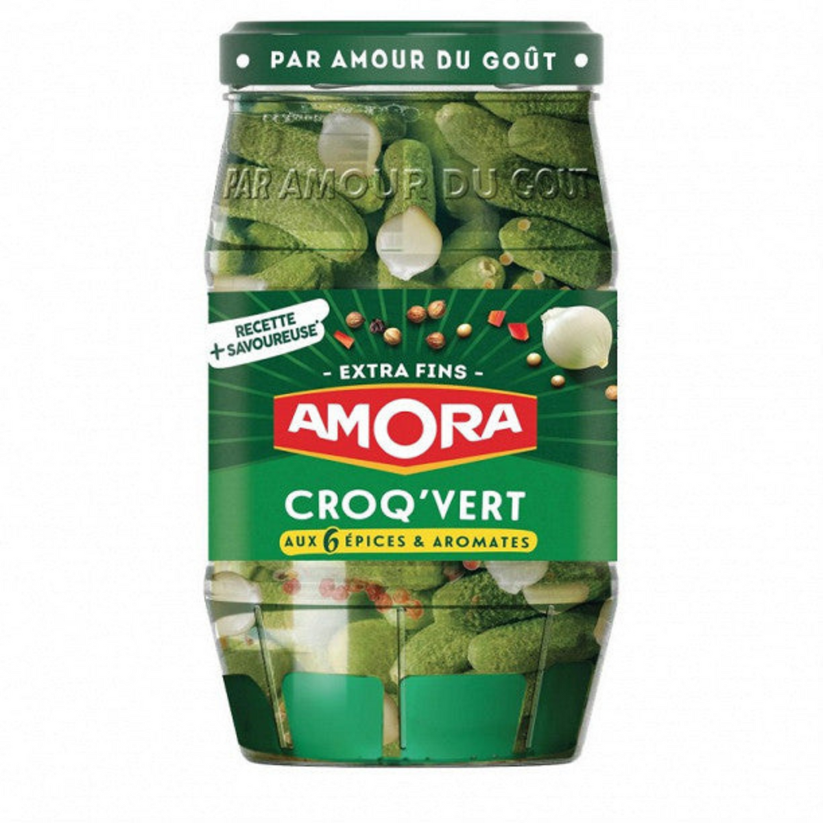 AMORA Croq'vert extra-fine pickles 370 g