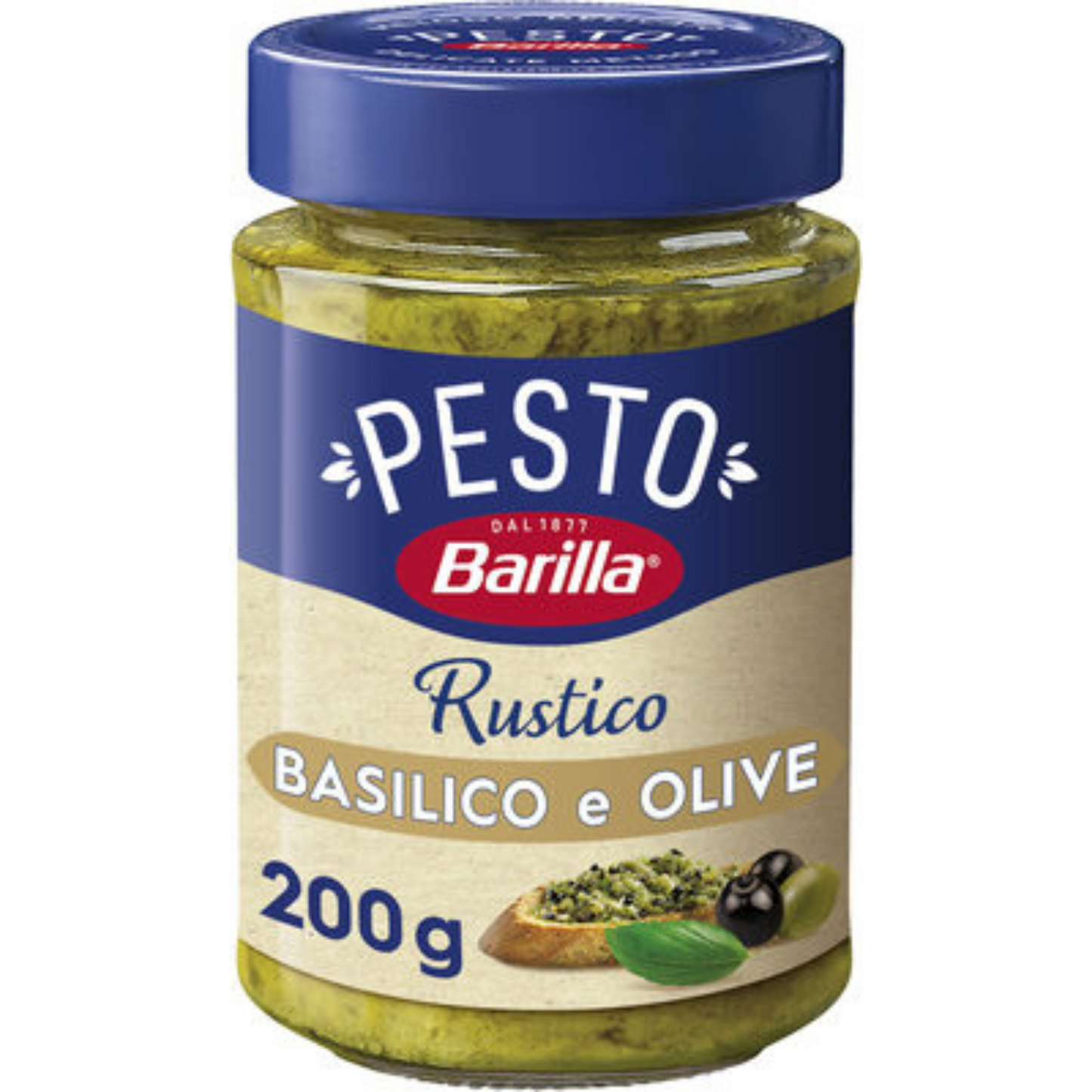 BARILLA Barilla sauce pesto rustico basilic & olives 200g -H112
